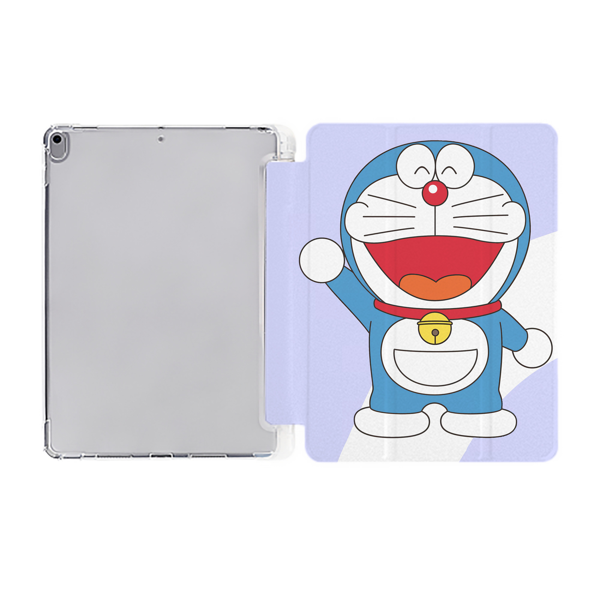 （画像用） ドラえもん Doraemon IPad ケース ペン収納付き 三つ折りスタンド PUレザー×シリコン 対応機種9.5/10.5/10.9インチ